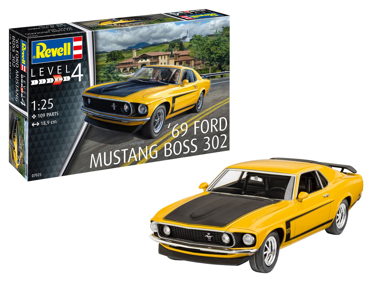 Revell - 1969 Boss 302 Mustang 1:25 Scale