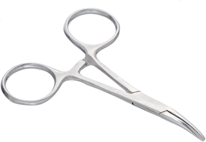 Model Expo - Tools - 3-1/2" Curved Forceps - Stainless Steel