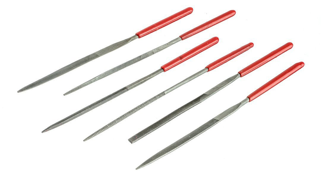 Sona 6 Piece.4" (2mm X 100mm ) Fine Cut Dipped Handle Needle File Set