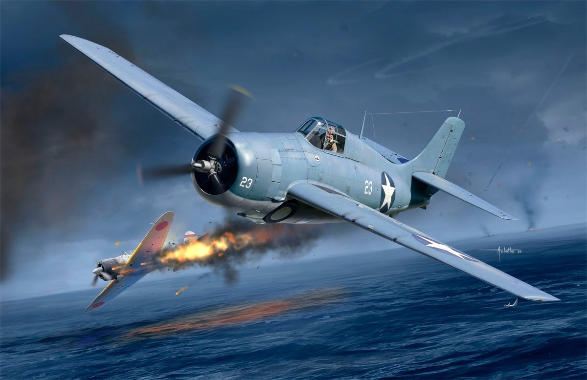 Academy - Grumman F4F-4 Wildcat USN 1:48
