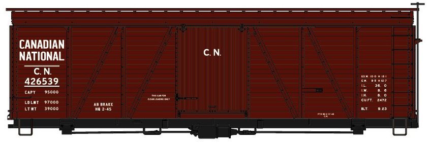 Accurail - HO 36' Fowler Wood Boxcar CN