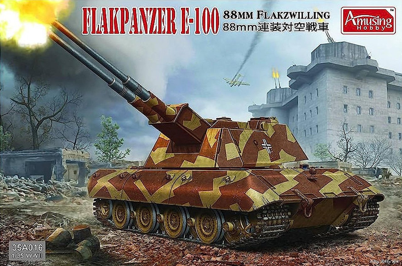 Amusing Hobby - Flakpanzer E-100 8.8cm Flakzwilling 1:35