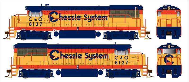 Bowser - HO U25b C&O PH IIa 8116 w/dcc