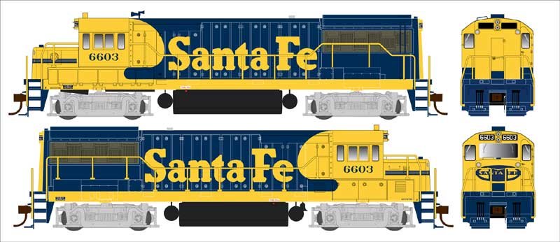 Bowser - HO U25b Santa Fe PH IIa 6609 w/sd