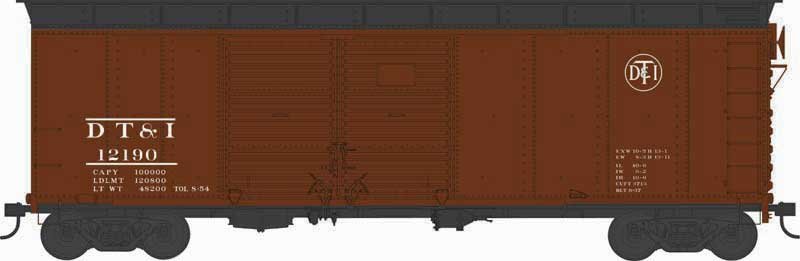 Bowser - Ho X31 Rd Roof Boxcar DT&I 12243
