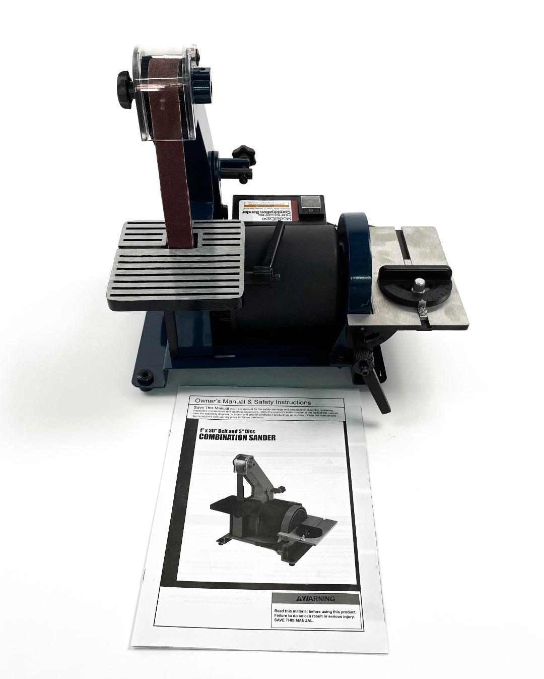 Model Expo - Power Tools 1 x 30" Belt/ 5" Disc Sander - 120 Volt/60 Cycles