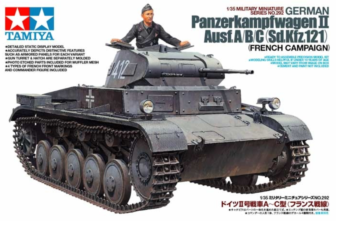 Tamiya - German Panzerkampfwagen II Ausf. A/B/C French - Scale 1/35