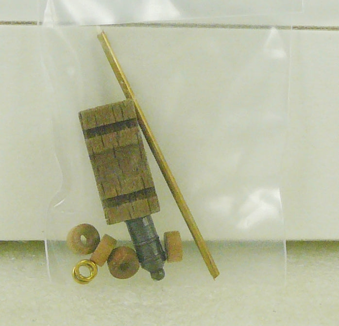 Corel - C-31 Cannon Kit 25 mm long - Burnished White Metal, Wood & Brass1/pk