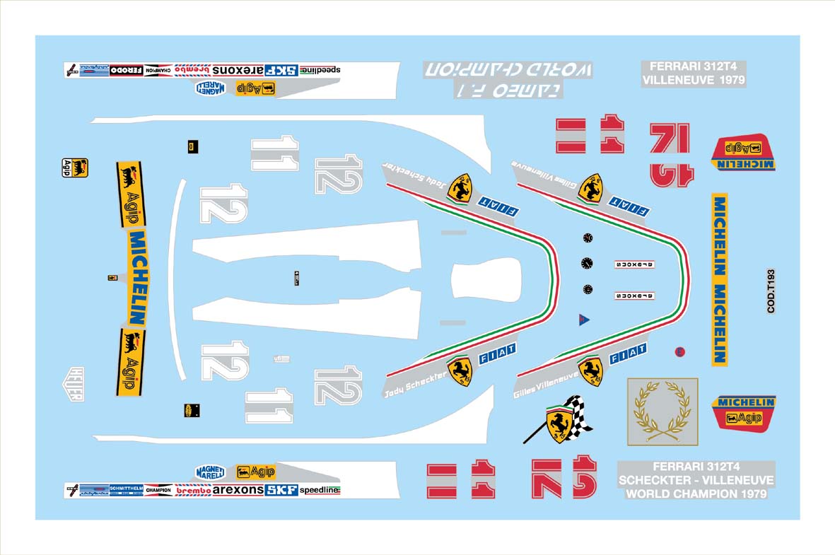 Tameo - WCT079 Ferrari 312T4 - 1979 Italian Grand Prix - White Metal Car Kit - Scale 1:43, Made in Italy