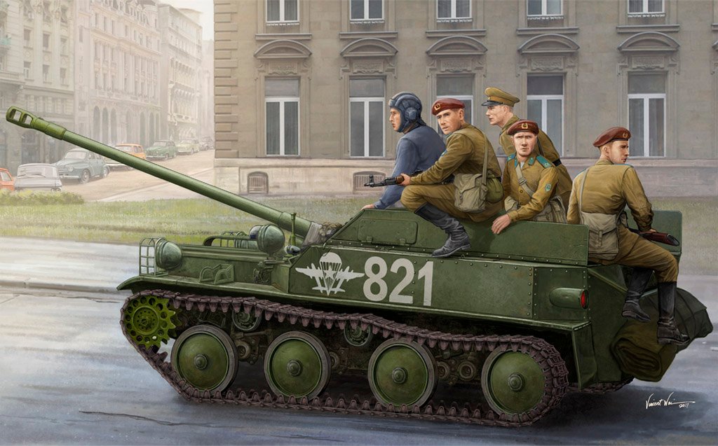 Hobby Boss - Russian Asu-57 Air Tank Dest35