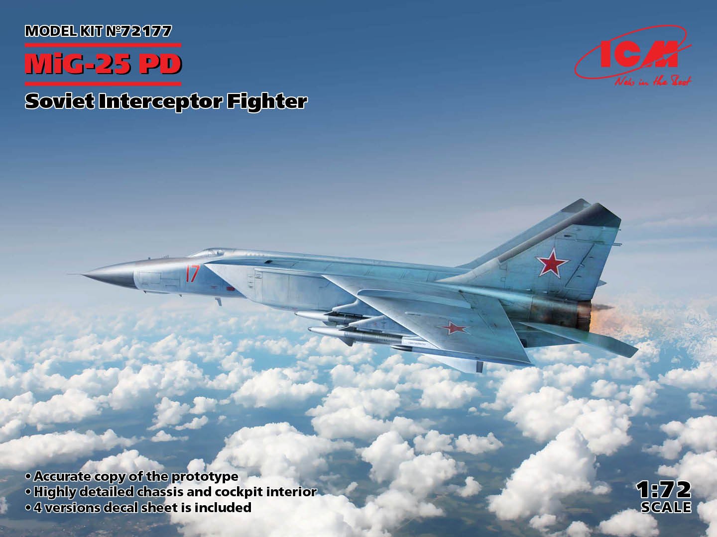 ICM - Mig-25PD Soviet Interceptor Fighter 1:72