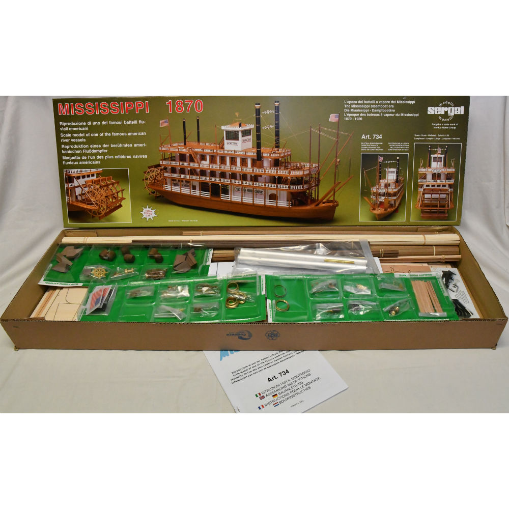Mantua - 734 Mississippi River Steamboat Model Ship Kit - 1:50 Scale