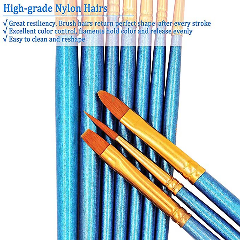 Model Expo - Tools - Paint Brushes Set 10 pc