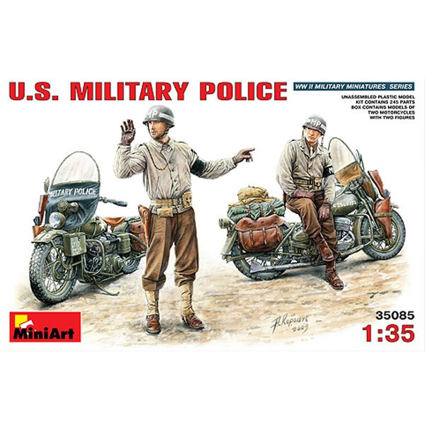 Mini Art - US MPs & 2 MOTORCYCLES 1:35