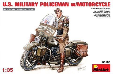 Mini Art - Us Military Police W/cycle :35