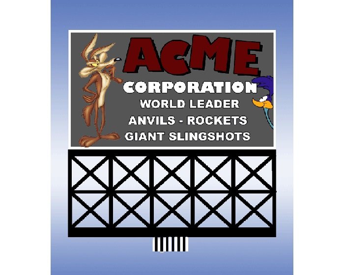 Miller Eng. - N/HO ACME Wile E. Coyote Sign