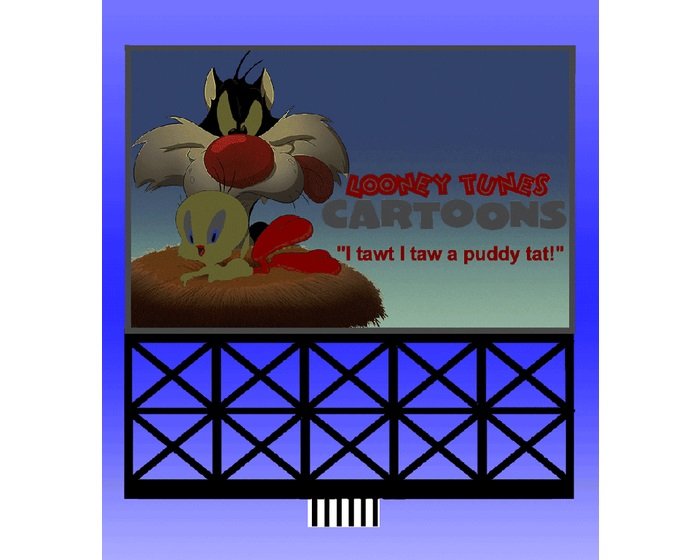 Miller Eng. - N/HO Looney Tunes Billboard