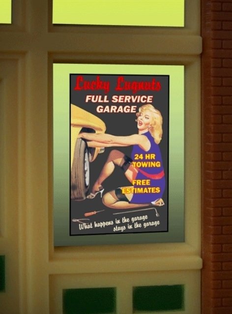 Miller Eng. - Ho/O Lucky Lugnut Window Sign