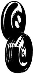 Perfect Parts - 2' Perm Pneumatic Wheel 1pr