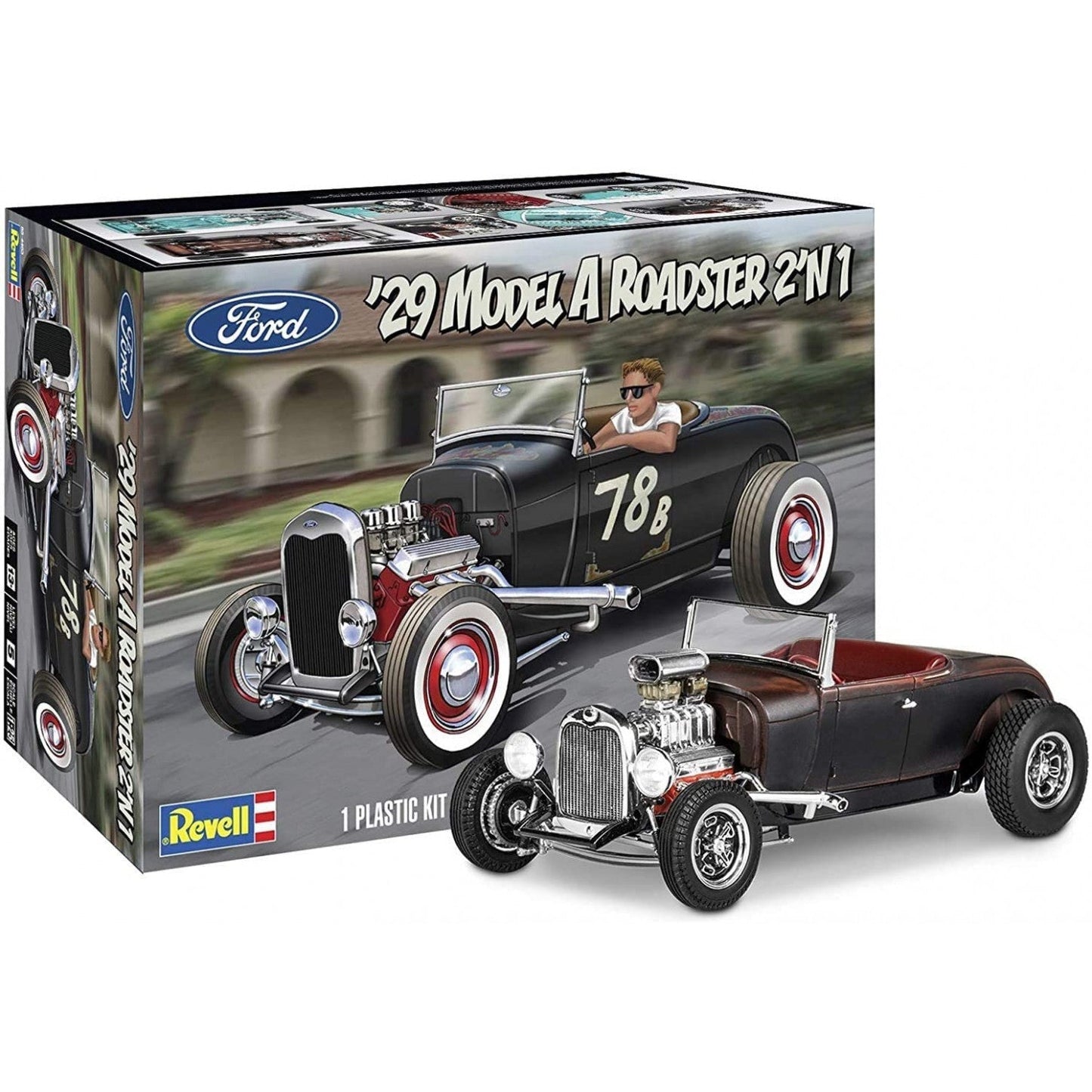 Revell - 1929 Ford Model A Roadster 2'n1 1:25 Scale