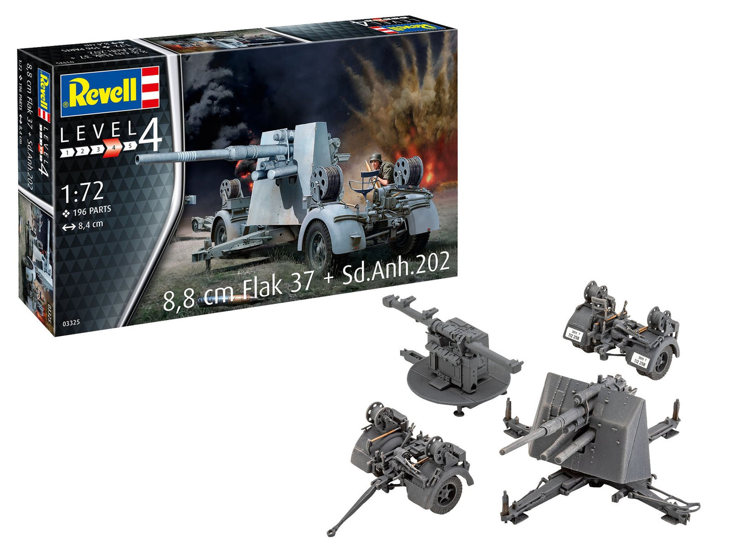 Revell - 8.8cm Flak 37 + Sd.Anh.202 1:72