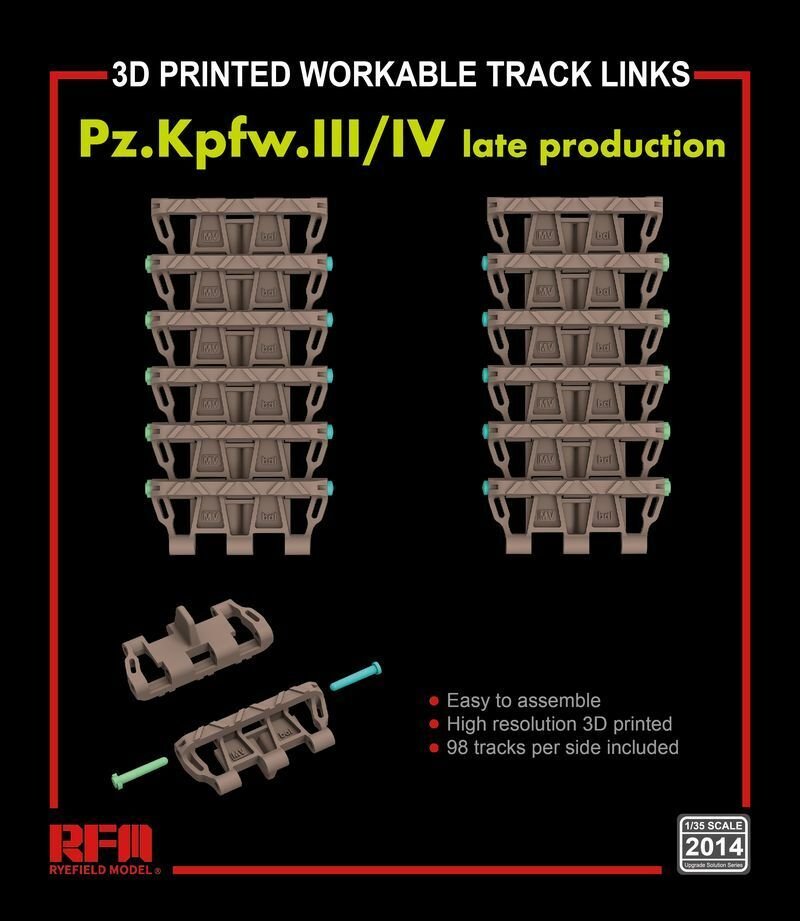 Ryefield - 3D Workable Track Links Pz.Kpfw III Late