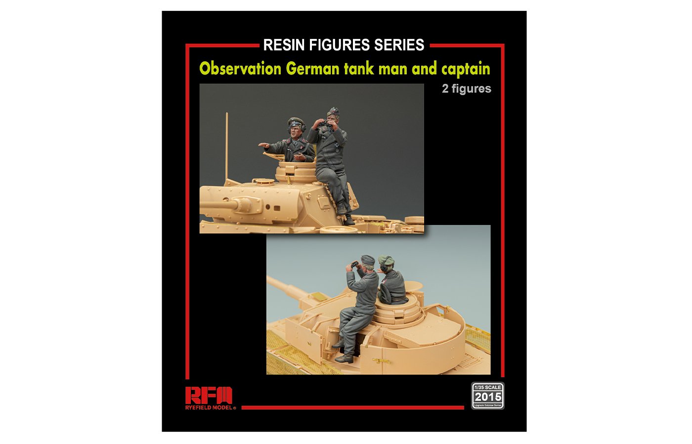 Ryefield - German Panzer Commander + Crew Resn 1:35