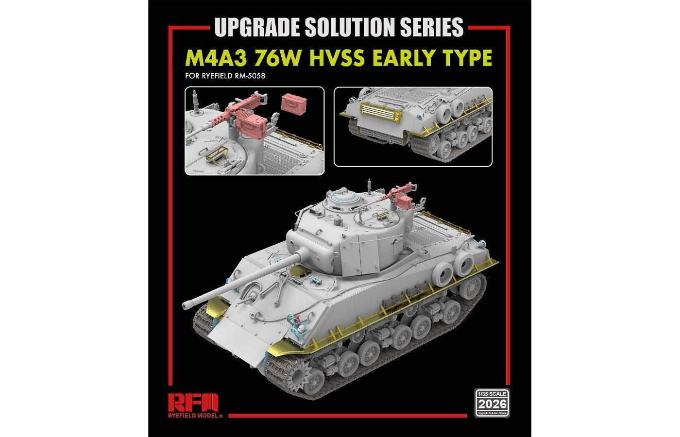 Ryefield - Upgrade for M4A3 76W HVSS 1:35