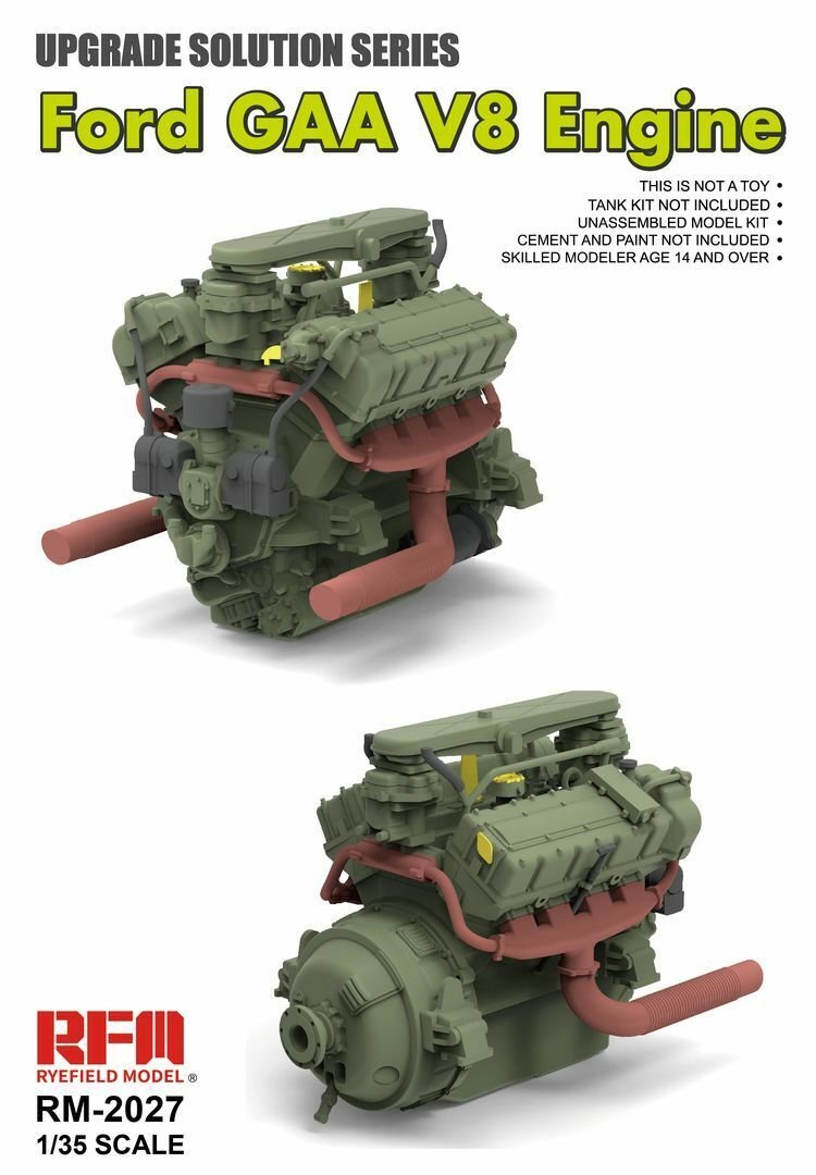 Ryefield - Upgrade Ford GAA V8 Engine Sherman 1:35