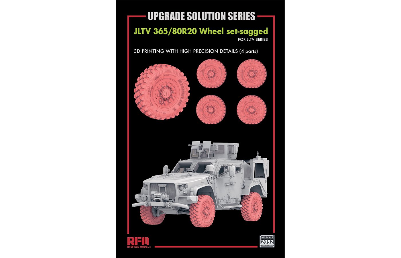 Ryefield - Sagged Wheel Set for JLTV 1:35