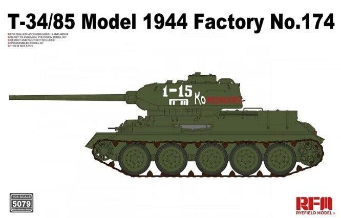 Ryefield - T-34/85 1944 #174 1:35