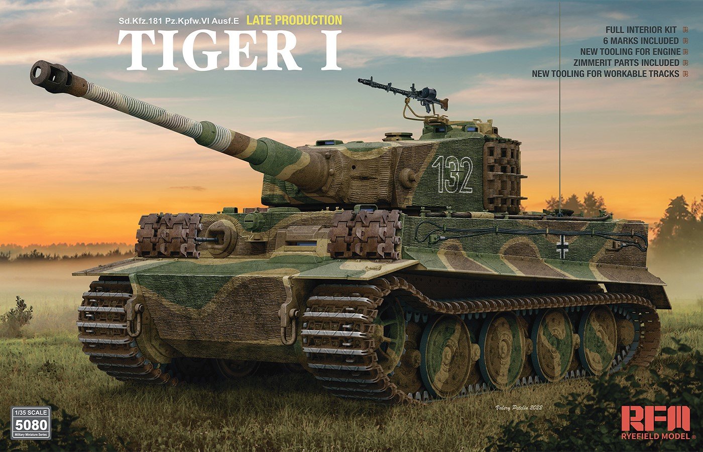 Ryefield - Tiger I Late w/full int + zimmerit 1:35