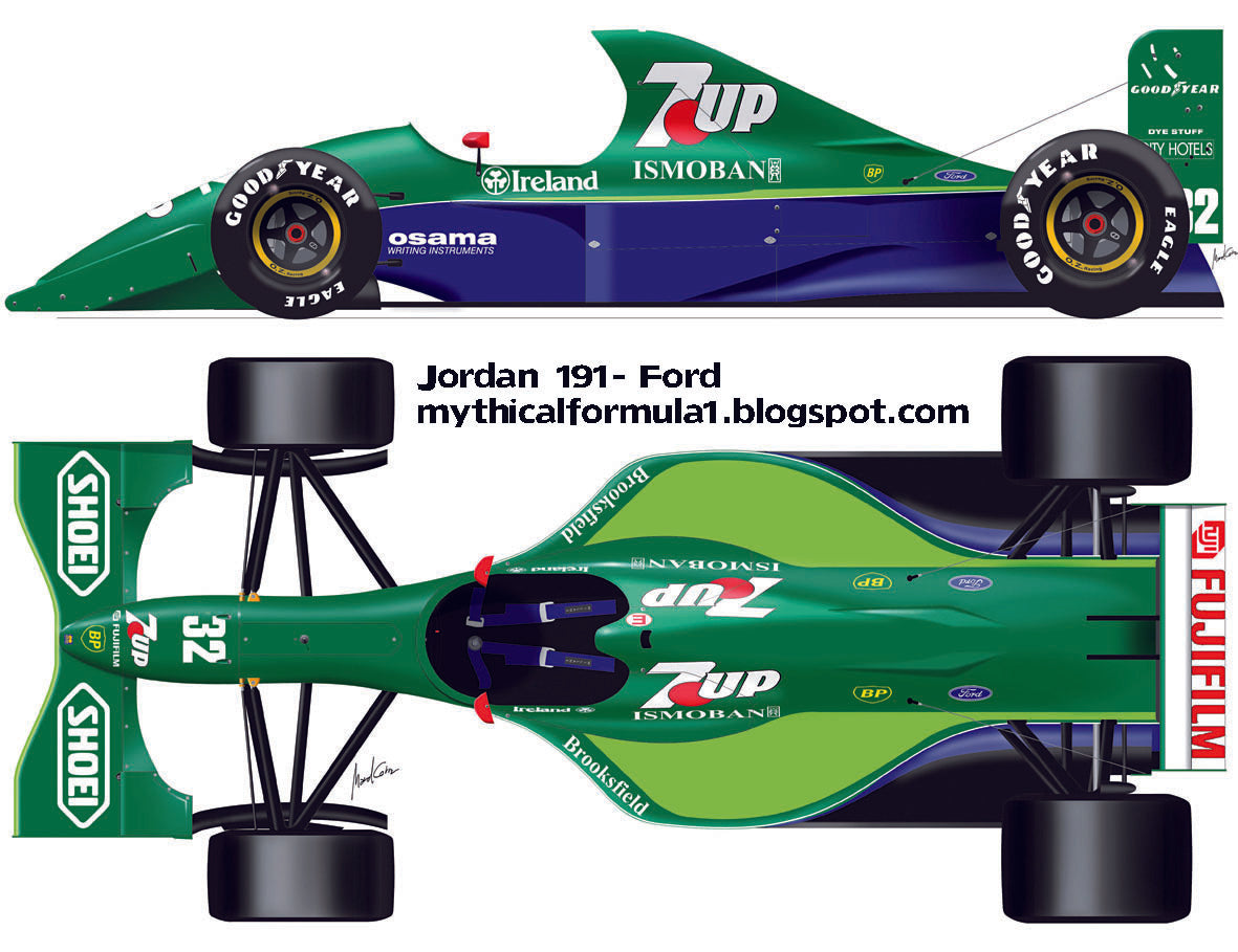 Tameo - TMK143 Jordan 191 Ford - 1991 - White Metal Car Kit - Scale 1:43, Made in Italy