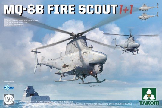 Takom - MQ-8B Fire Scout Helicopter 2pk 1:35
