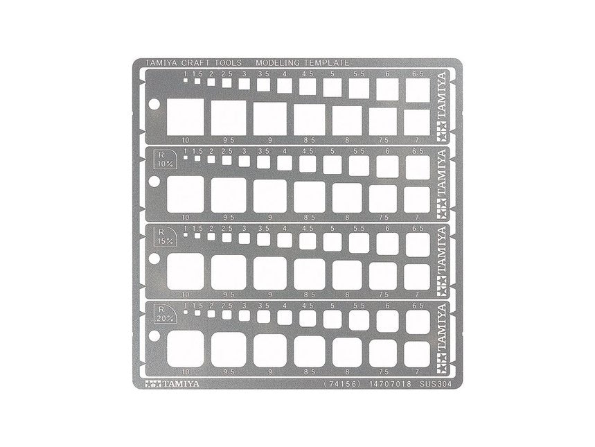 Tamiya - Modeling Template Square/1-10mm