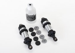 Traxxas - Shocks,GTR alum,(2)(w/o sprng)