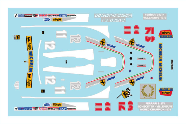 Tameo - TMK241 Ferrari 312T4 - 1979 - White Metal Car Kit - Scale 1:43, Made in Italy