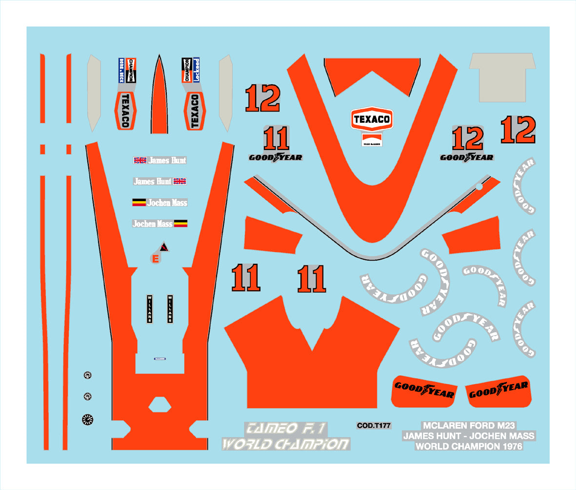 Tameo - WCT076 McLaren M23 Ford Cosworth - 1976 French Grand Prix - White Metal Car Kit - Scale 1:43, Made in Italy