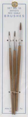 Red Sable 1,3,5 Brush Set