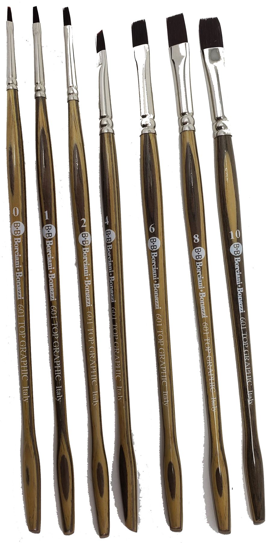 Borciani Bonazzi Top Graphic Series 601 7 Brush Combo Set