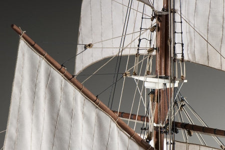 Dusek-Mamoli - D021 - La Belle Poule - Wood and Metal Plank-on-Frame Ship Model Kit - Length: 755 mm (30''),Height: 655 mm (26'') Scale 1/50