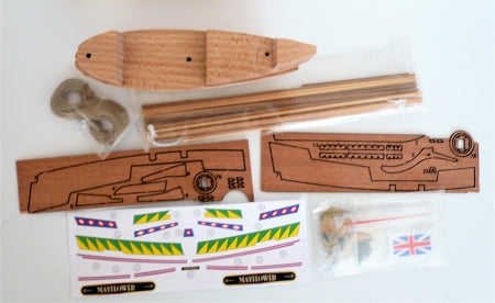 Corel - SM103 Mayflower - Solid Carved Wood Hull Kit - Scale 1:140 - Length 13-1/4"