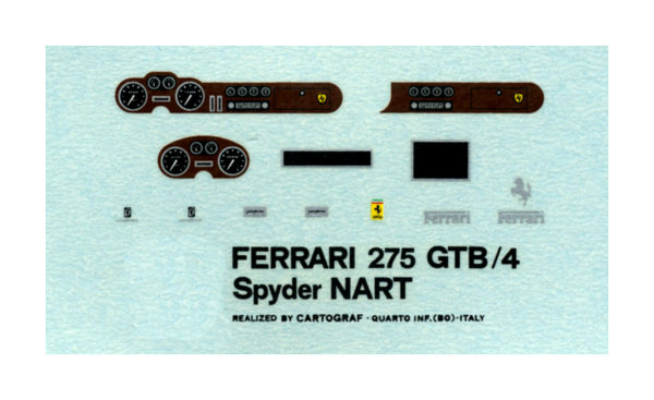 Tameo - TMK 001 Ferrari 275 GTB/4 Road Car - Spyder Nart Stradale 1966 - White Metal Car Kit - Scale 1:43, Made in Italy