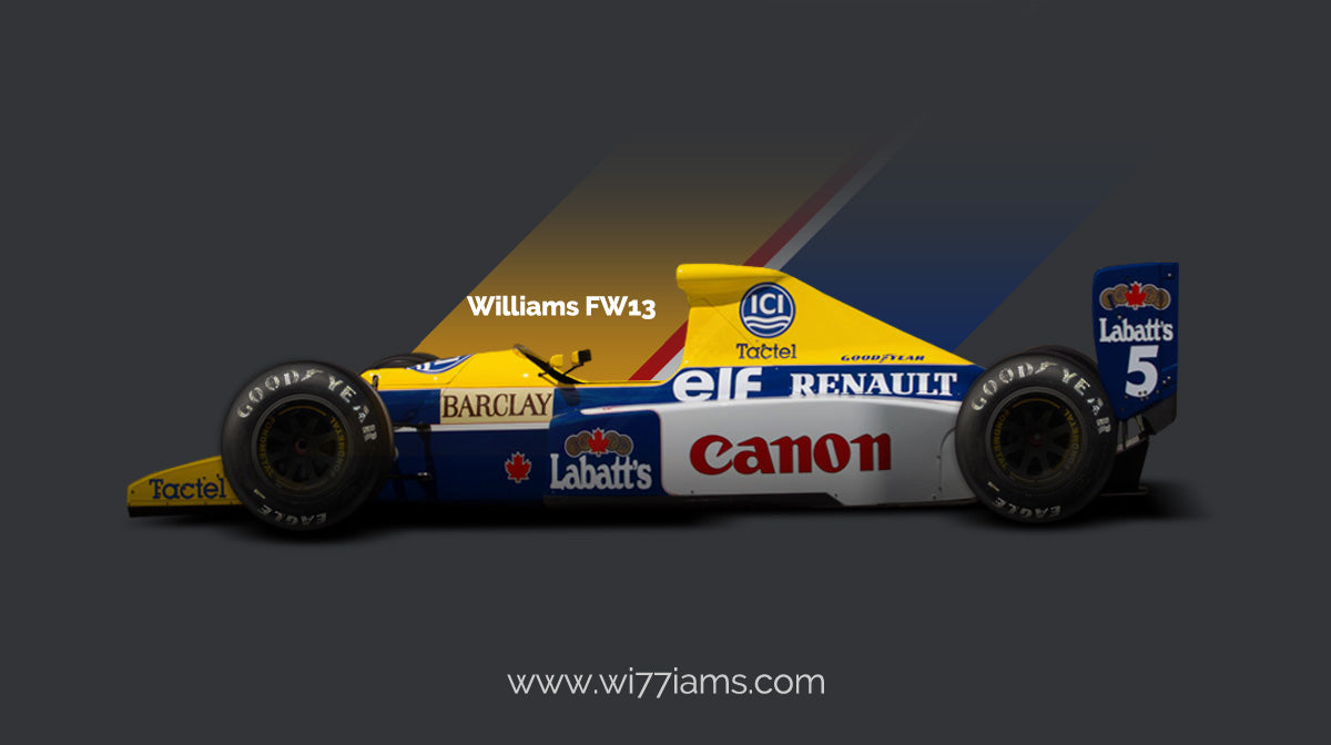 Tameo - TMK113 Williams FW-13 Renault - 1989 - White Metal Car Kit - Scale 1:43, Made in Italy
