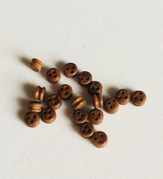 Model Expo - 3/32" (2.5mm) Walnut Deadeyes 40 pcs