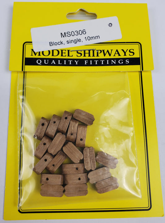 Model Expo - 3/8" (10mm) Walnut Single Sheave Block 40 pcs