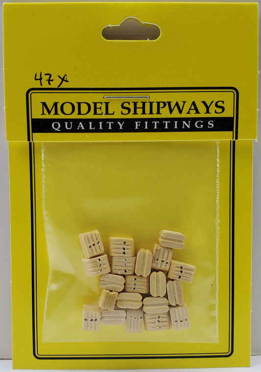 Model Expo - 1/4" (7mm) Boxwood Triple Sheave Block 20 pcs