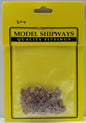 Model Expo - 3/16" (5mm) Walnut Single Sheave Block 40 pcs