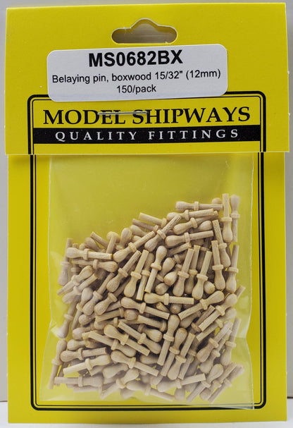 Model Expo - 15/32" (12mm) Boxwood Belaying Pin 150 pcs