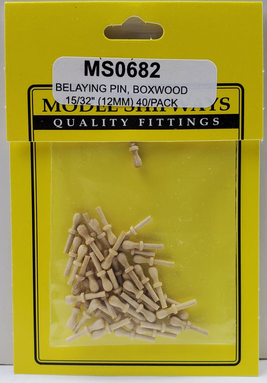 Model Expo - 15/32" (12mm) Boxwood Belaying Pin 40 pcs